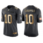 Men's New England Patriots #10 Jimmy Garoppolo Anthracite Gold 2016 Salute To Service Stitched NFL Nike Limited Jersey