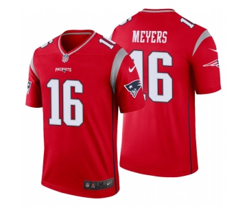 Men's New England Patriots #16 Jakobi Meyers Inverted Legend Red Jersey