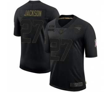 Men's New England Patriots #27 J.C. Jackson Limited 2020 Salute To Service Black Jersey