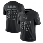 Men's New England Patriots #37 Damien Harris Black Reflective Limited Stitched Football Jersey