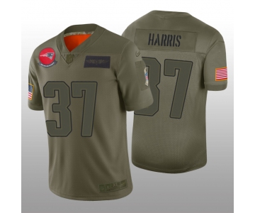 Men's New England Patriots #37 Damien Harris Camo Limited 2019 Salute to Service Jersey