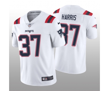 Men's New England Patriots #37 Damien Harris White 2020 Vapor Limited Jersey