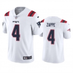 Men's New England Patriots #4 Bailey Zappe White Vapor Untouchable Limited Stitched Jersey