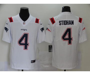 Men's New England Patriots #4 Jarrett Stidham White 2020 NEW Vapor Untouchable Stitched NFL Nike Limited Jersey
