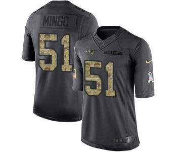 Men's New England Patriots #51 Barkevious Mingo Black Anthracite 2016 Salute To Service Stitched NFL Nike Limited Jersey