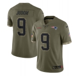 Men's New England Patriots #9 Matt Judon 2022 Olive Salute To Service Limited Stitched Jersey