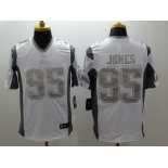 Men's New England Patriots #95 Chandler Jones White Platinum NFL Nike Limited Jersey