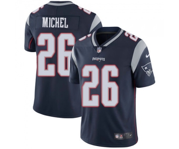 Men's Nike New England Patriots #26 Sony Michel Navy Blue Team Color Stitched NFL Vapor Untouchable Limited Jersey