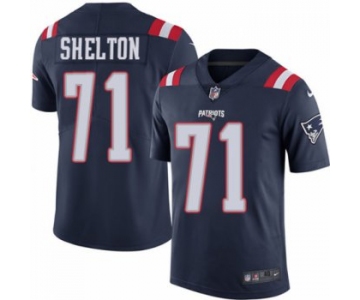 Men's Nike New England Patriots #71 Danny Shelton Limited Navy Blue Rush Vapor Untouchable NFL Jersey