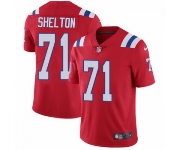 Men's Nike New England Patriots #71 Danny Shelton Red Alternate Vapor Untouchable Limited Player NFL Jersey