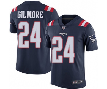 Nike New England New England Patriots #24 Stephon Gilmore Navy Blue Men's Stitched NFL Limited Rush Jersey