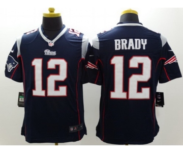 Nike New England Patriots #12 Tom Brady Blue Limited Jersey