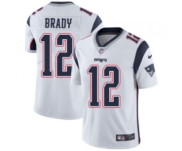 Nike New England Patriots #12 Tom Brady White Men's Stitched NFL Vapor Untouchable Limited Jersey