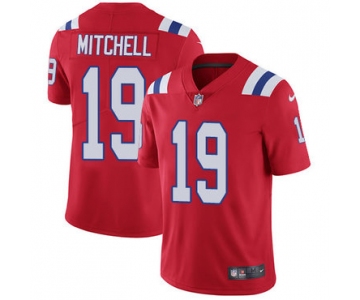 Nike New England Patriots #19 Malcolm Mitchell Red Alternate Men's Stitched NFL Vapor Untouchable Limited Jersey