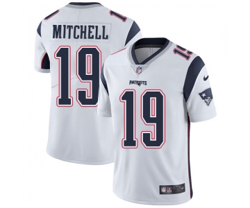 Nike New England Patriots #19 Malcolm Mitchell White Men's Stitched NFL Vapor Untouchable Limited Jersey