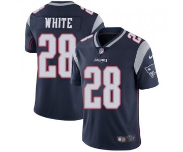 Nike New England Patriots #28 James White Navy Blue Team Color Men's Stitched NFL Vapor Untouchable Limited Jersey