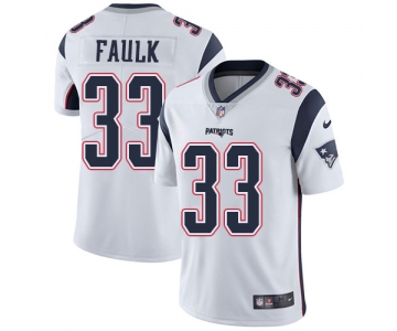 Nike New England Patriots #33 Kevin Faulk White Men's Stitched NFL Vapor Untouchable Limited Jersey