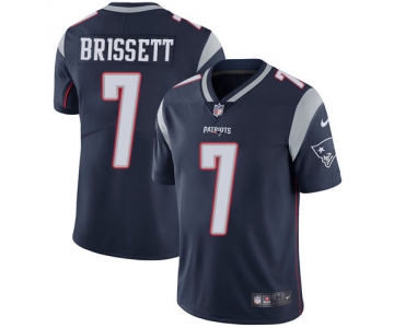 Nike New England Patriots #7 Jacoby Brissett Navy Blue Team Color Men's Stitched NFL Vapor Untouchable Limited Jersey