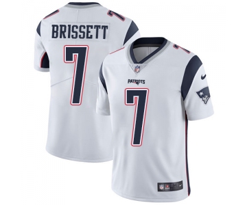 Nike New England Patriots #7 Jacoby Brissett White Men's Stitched NFL Vapor Untouchable Limited Jersey