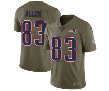 Nike New England Patriots #83 Dwayne Allen Olive Men's Stitched NFL Limited 2017 Salute To Service Jersey