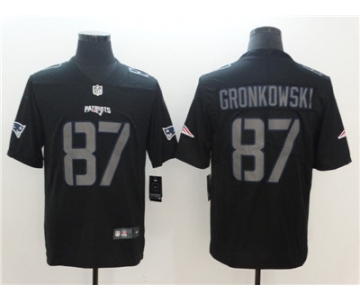 Nike New England Patriots #87 Rob Gronkowski Black Vapor Impact Limited Jersey