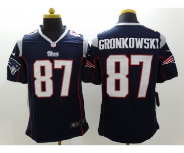 Nike New England Patriots #87 Rob Gronkowski Blue Limited Jersey