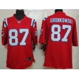 Nike New England Patriots #87 Rob Gronkowski Red Limited Jersey
