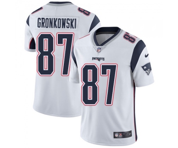 Nike New England Patriots #87 Rob Gronkowski White Men's Stitched NFL Vapor Untouchable Limited Jersey