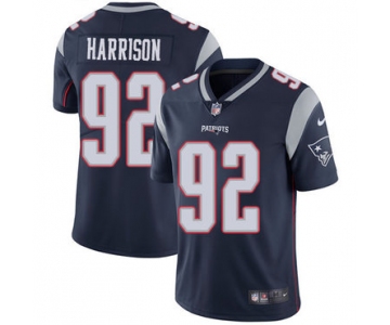 Nike New England Patriots #92 James Harrison Navy Blue Team Color Stitched NFL Vapor Untouchable Limited Jersey
