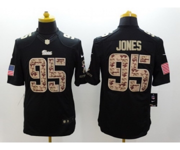 Nike New England Patriots #95 Chandler Jones Salute to Service Black Limited Jersey