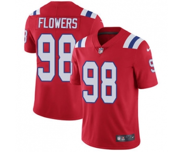 Nike New England Patriots #98 Trey Flowers Red Alternate Men's Stitched NFL Vapor Untouchable Limited Jersey