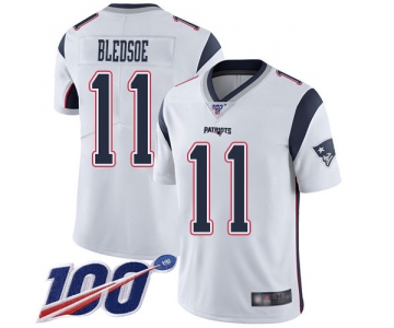 Nike Patriots #11 Drew Bledsoe White Men's Stitched NFL 100th Season Vapor Limited Jersey