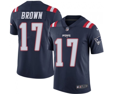 Nike Patriots #17 Antonio Brown Navy Blue Men's Stitched NFL Limited Rush Jersey
