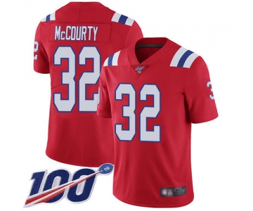 Nike Patriots #32 Devin McCourty Red Alternate Men's Stitched NFL 100th Season Vapor Limited Jersey