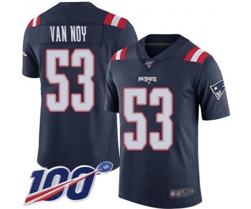 Nike Patriots #53 Kyle Van Noy Navy Blue Men's Stitched NFL Limited Rush 100th Season Jersey