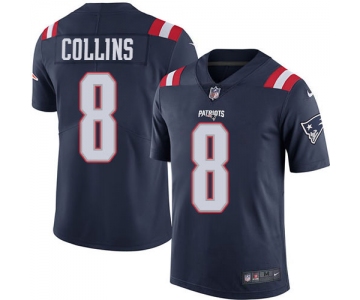 Nike Patriots #8 Jamie Collins Sr Navy Blue Men's Stitched NFL Limited Rush Jersey