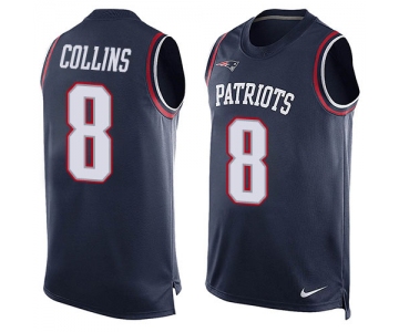 Nike Patriots #8 Jamie Collins Sr Navy Blue Team Color Men's Stitched NFL Limited Tank Top Jersey