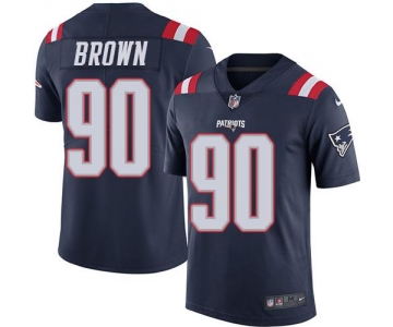Nike Patriots #90 Malcom Brown Navy Blue Men's Stitched NFL Limited Rush Jersey