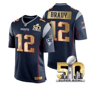Pro Order New England Patriots Jersey 12 Tom Brady Navy Blue Super Bowl Limited Jerseys