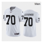 Men Las Vegas Raiders #70 Alex Leatherwood White Black 2021 Draft Jersey