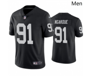Men Las Vegas Raiders 91 Yannick Ngakoue Vapor Limited Black Jersey