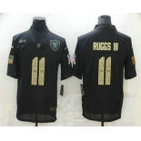 Men's Las Vegas Raiders #11 Henry Ruggs III Black Camo 2020 Salute To Service Stitched NFL Nike Limited Jersey