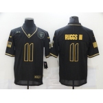 Men's Las Vegas Raiders #11 Henry Ruggs III Black Gold 2020 Salute To Service Stitched NFL Nike Limited Jersey