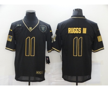 Men's Las Vegas Raiders #11 Henry Ruggs III Black Gold 2020 Salute To Service Stitched NFL Nike Limited Jersey