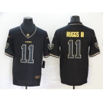 Men's Las Vegas Raiders #11 Henry Ruggs III Black Golden Edition Jersey
