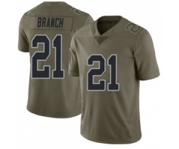 Men's Las Vegas Raiders #21 Cliff Branch Limited Green 2017 Salute to Service Jerse