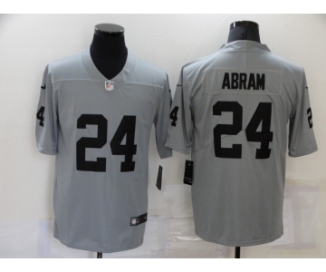 Men's Las Vegas Raiders #24 Johnathan Abram Nike Gray Gridiron 2018 Vapor Untouchable NFL Gray Limited Jersey