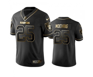 Men's Las Vegas Raiders #25 Trevon Moehrig Black Golden Edition Vapor Limited Nike Jersey