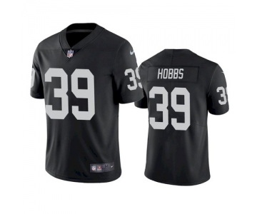 Men's Las Vegas Raiders #39 Nate Hobbs Black Vapor Limited Jersey