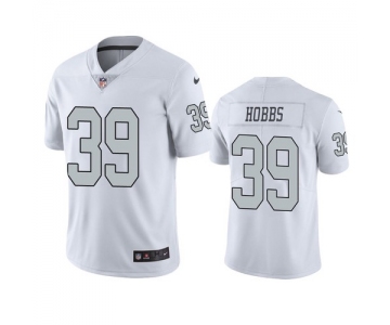 Men's Las Vegas Raiders #39 Nate Hobbs White Color Rush Limited White Jersey